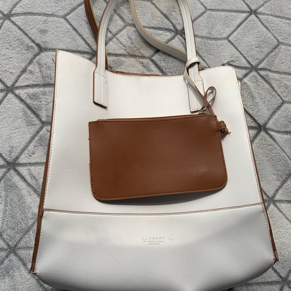 White Laundry handbag purse tote